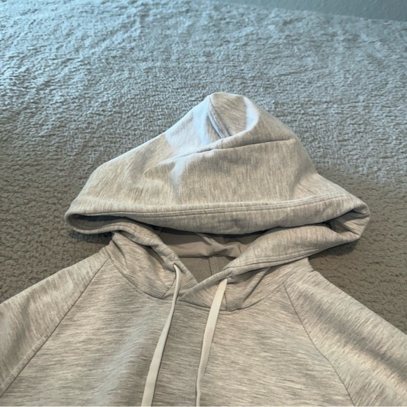 Lululemon City Sweat Pullover Hoodie Heathered Ultra Light Grey Size Small - Picture 3 of 13